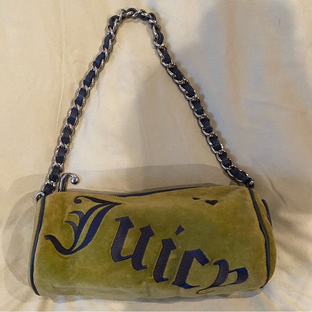 2007 Juicy Couture Green Blue Silver Barrel Bag!